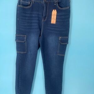 Women's Skinny Jeans in Dark Blue